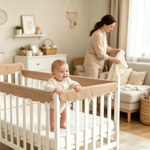 Rail Cover - Breathable Cotton Teething Guard - Image 2