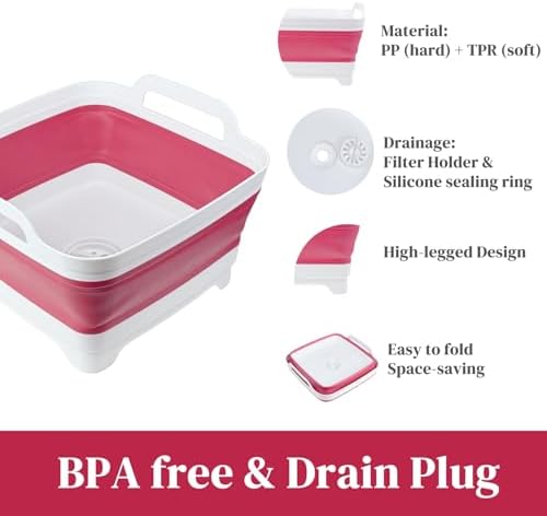 GIMWA 2.4Gal Collapsible Dish Basin - Image 3