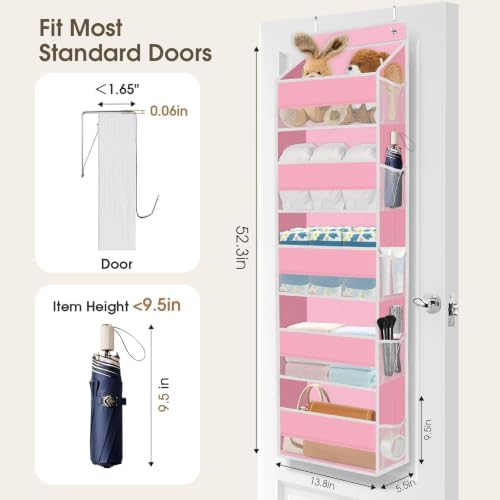 1Pack Over The Door Organizer Large Capacity Hanging Storage Room Organizer - Image 2