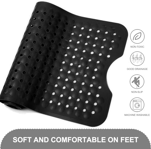 TEESHLY Bath Tub and Shower Mats, Non Slip 40 x 16 Inch Extra Long Bathtub Mat - Image 4