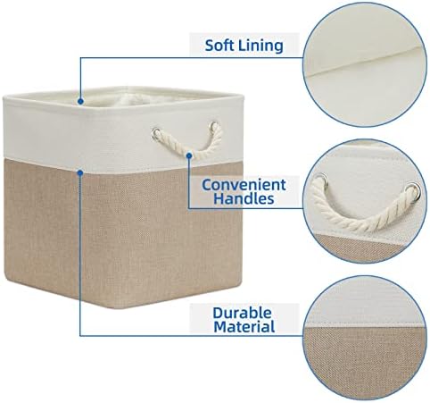 Temary 4 Pack Cube Storage Bins Cloth Baskets - Image 3