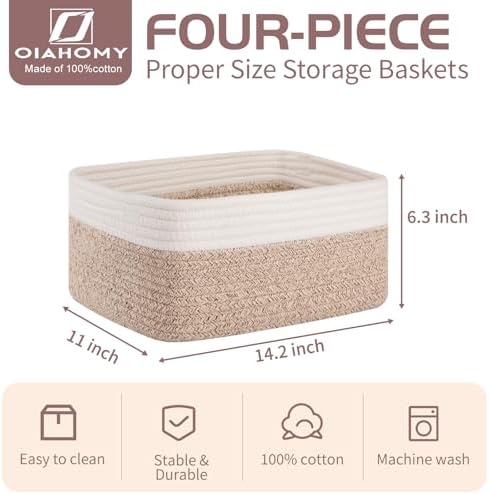 OIAHOMY 4 PACK 16L Storage Baskets - Image 3