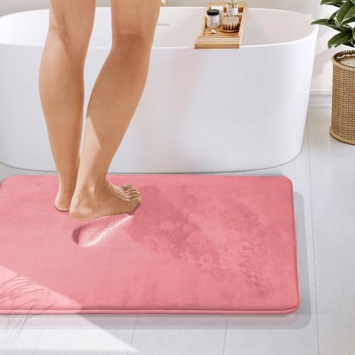 Clara Clark Bathroom Rugs, Velvet Memory Foam Bath Mat, Non-Slip Bath Rugs - Image 4