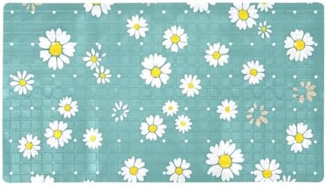 Bathtub Mat Non Slip 26.8x15.1 Inch, Daisies Floral Shower Mat by Anna+Cowper