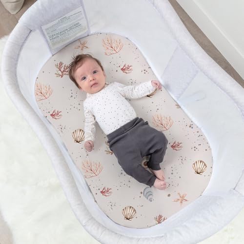 Stretch Fitted Bassinet Sheet Set BROLEX 2 Pack Cradle Sheets - Image 5