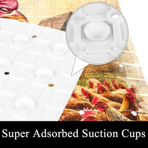 Bath Tub Shower Mat, Washable Bathtub Floor Mats, Suction Cups and Drain Holes - Image 3