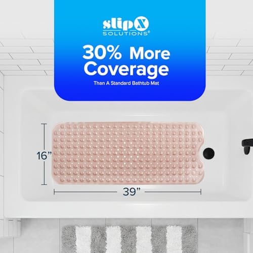 SlipX Solutions 39x16 Extra Long Non Slip Bath Mat, Tub & Shower - Image 5