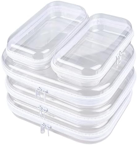 5-Pack Clear Hard Shell Zipper Case by Unknown
