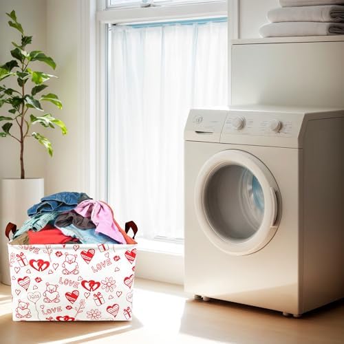 Valentine's Day Basket Gift for Empty Cute Heart Large Storage Bin for Kid and - Image 3