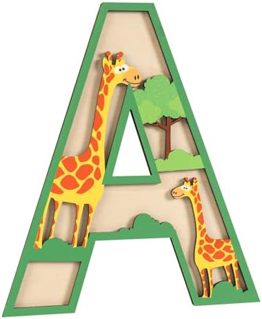 3D Layered Safari Nursery Wooden Letters by Unknown