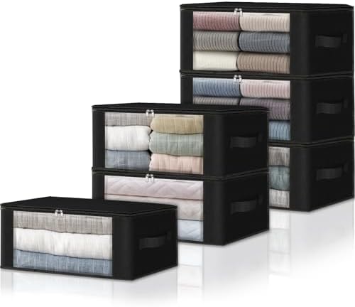 HomeHacks 6-Pack Clothes Organizer Storage Bags Foldable Storage Box by HomeHacks