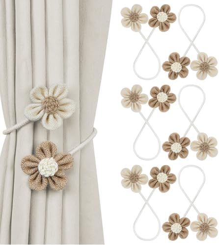 KLOGTSIND Flower Curtain Tiebacks, Decorative Curtain Holdbacks No Drill by KLOGTSINDDirect