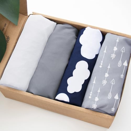 Baby Bassinet Sheets 4 Pack Compatible by Bilobanbabybedding