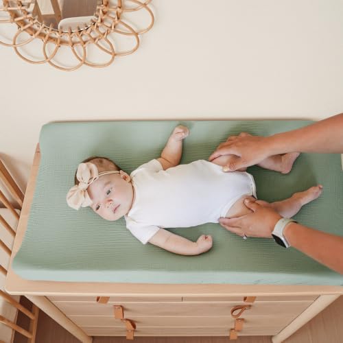 Konssy 2 Pack Muslin Changing Pad Covers - Image 2