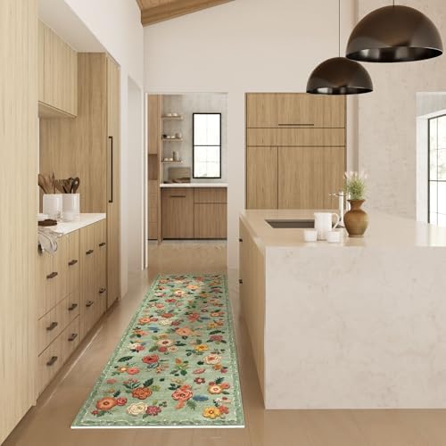 Washable Runner Rug Non Slip: 2x6 Kitchen Rug Low Pile Soft Faux Wool Non - Image 2