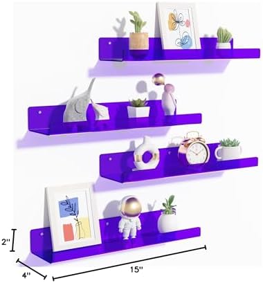 upsimples 4 Pcs 15" Acrylic Shelves - Image 3