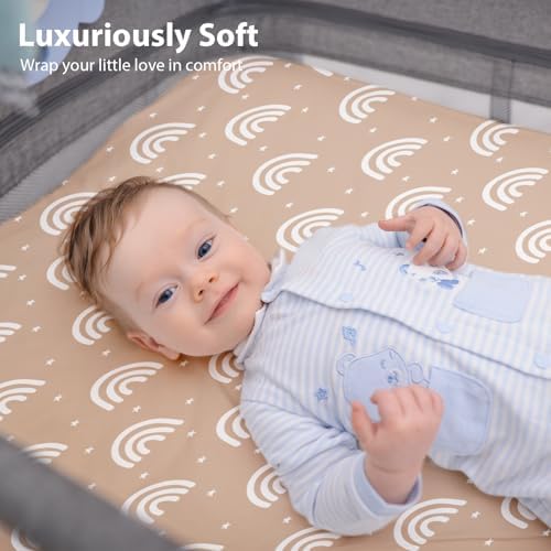 Baby Bedside Bassinet Sheets Fitted, 33”x20” Compatible - Image 7