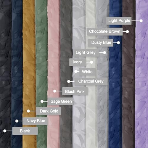 Lecloud Leia Navy Blue Sheer Curtains 84 Inches Long 2 Panels, Airy Leaf - Image 6