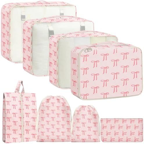 8 Set Packing Cubes for Travel Suitcase Organizer Bags Luggage Packing Cubes by YEEYAA