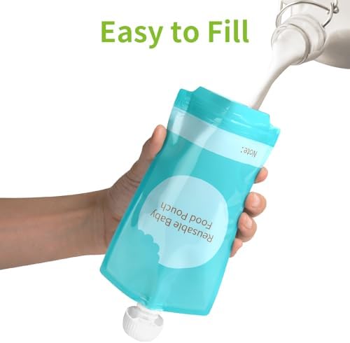 Kirecoo 12PCS 7oz Reusable Refillable Baby Food Squeeze Pouches - Image 4