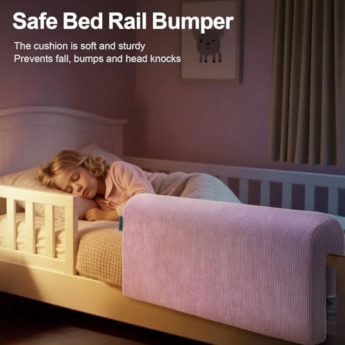 AEOCOO Bed Rail Bumpers for Toddlers, J-Shaped 3 Ft Kid Bed Bumpers - Image 2