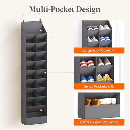 Lifewit 10 Tier Over the Door Shoe Organizer - Image 6