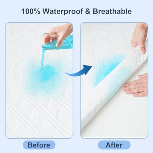 david's kids 2 Pack Waterproof Crib Mattress Protector, Fit Standard Crib and - Image 6