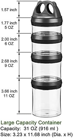 SELEWARE Black Stackable Snack Containers - Image 5