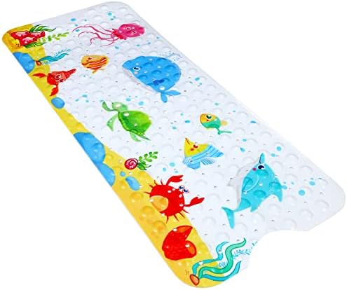 Secopad Bathtub Mat Non Slip, Cartoon Bath Tub Mat, Little Whale - Image 6