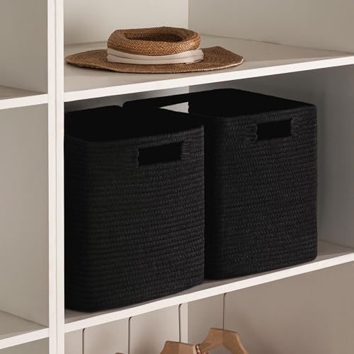 UBBCARE Set of 4 Storage Basket-13 X 13 X 13 in, Cotton Rope Basket - Image 6