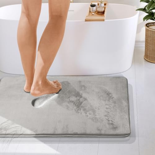 Clara Clark Bathroom Rugs, Velvet Memory Foam Bath Mat, Non-Slip Bath Rugs - Image 4