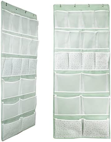 2 Pack-18 Pocekts Over the Door Shoes Organizer, Behind Door Hanging Storage by KANCNT