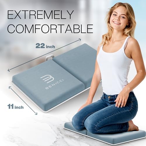 Benicci Bath Kneeler and Elbow Rest Pad Set, Kneeling Mat - Image 2