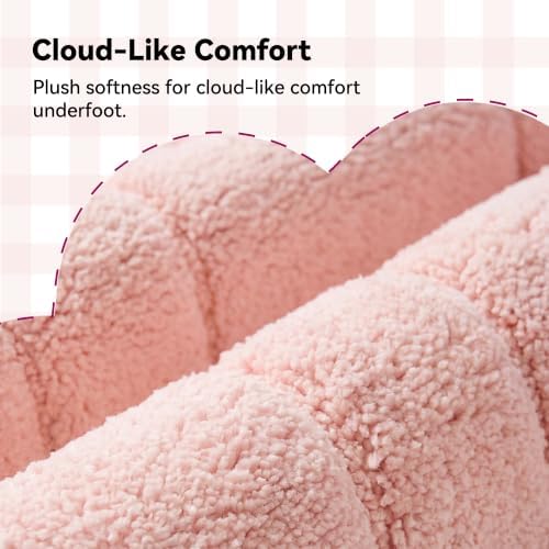 GRANNY SAYS Pink Bathroom Rug 16" x 24", Non-Slip Microfiber Bath Mat - Image 2