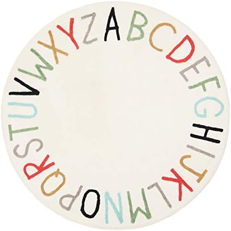 Topotdor Round ABC Area Rug, 47 Inch Soft Floor Carpet by Topotdor
