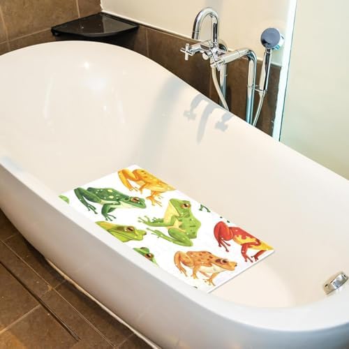 Shower Mat Non Slip, Colorful Frogs Anti Slip Bath Mat - Image 5