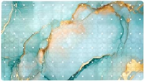 Shower Mat Non Slip, Marble Printed Anti Slip Bath Mat by Anna+Cowper