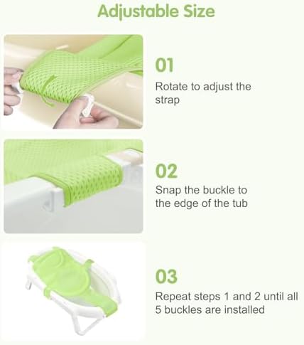 Colorlife Baby Bath Seat Support Net Infant Bathing Seat Support Mat, - Image 5