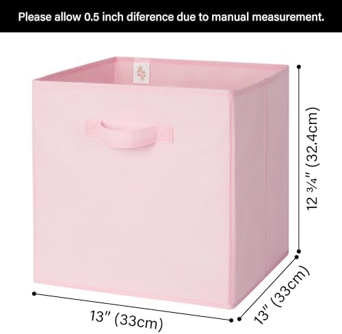 GRANNY SAYS Pink Cube Storage Bins, 13x13 Storage Cube Organizer - Image 6