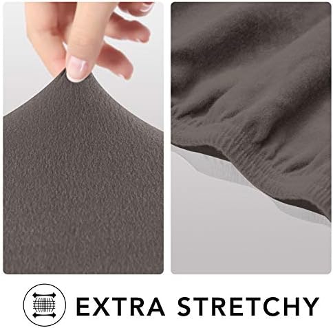 PureFit Super Stretch Chair Covers Fleece Couch Covers - Image 4