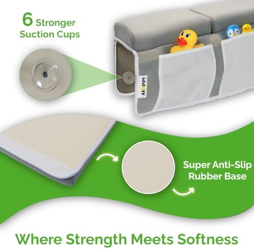 Wobbi Baby Bath Kneeler and Elbow Rest Pad Set | Extra Thick Memory Foam Support - Image 3