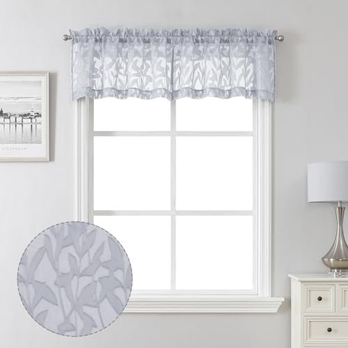 Lecloud Leia Sheer Light Grey Window Curtains by Lecloud