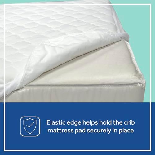 Sealy Baby Crib Mattress Protector, Fitted Waterproof Infant Crib Mattress Pad - Image 5
