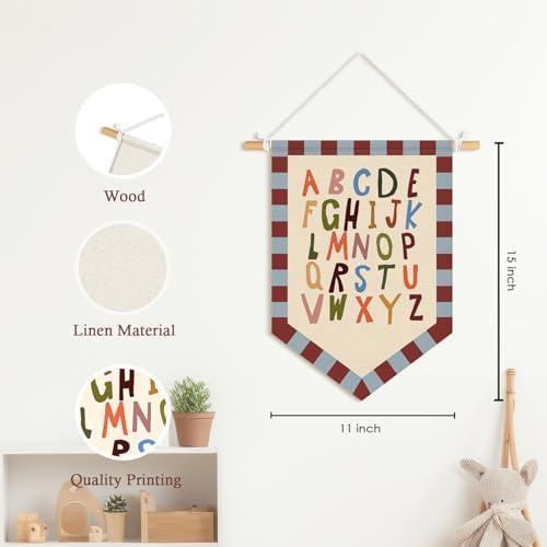 Toddler Room Decor, ABC Alphabet Posters Wall Pennants Banners - Image 7