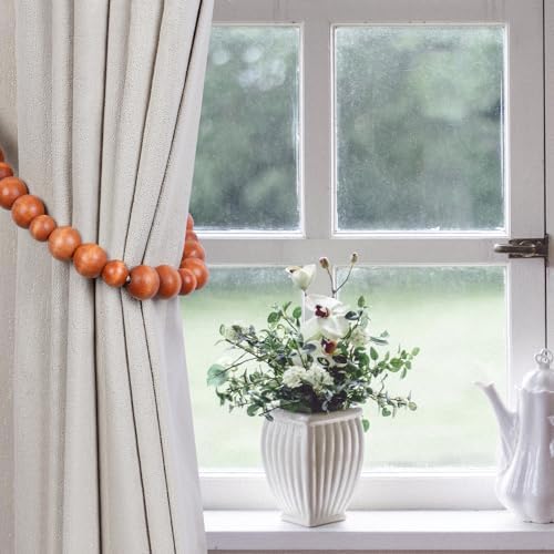 KLOGTSIND Wood Bead Curtain Tiebacks, 4 Pack Curtain Tie Backs - Image 7