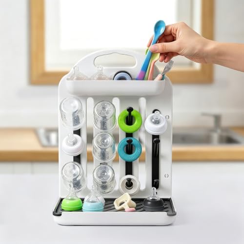 Baby Bottle Drying Rack, Modular Vertical Bottle Drying Rack - Image 6