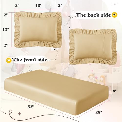 KKJIAF 3 Piece Gold Toddler Sheet Set - Image 5