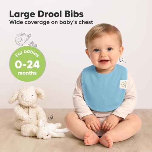KeaBabies 8-Pack Organic Baby Bibs - Image 2