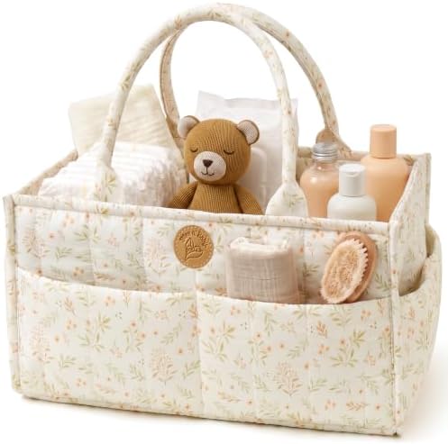 Floral Diaper Caddy Organizer by BlissnBaby