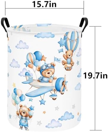 Foldable Waterproof Round Fabric Laundry Basket Home - Image 2